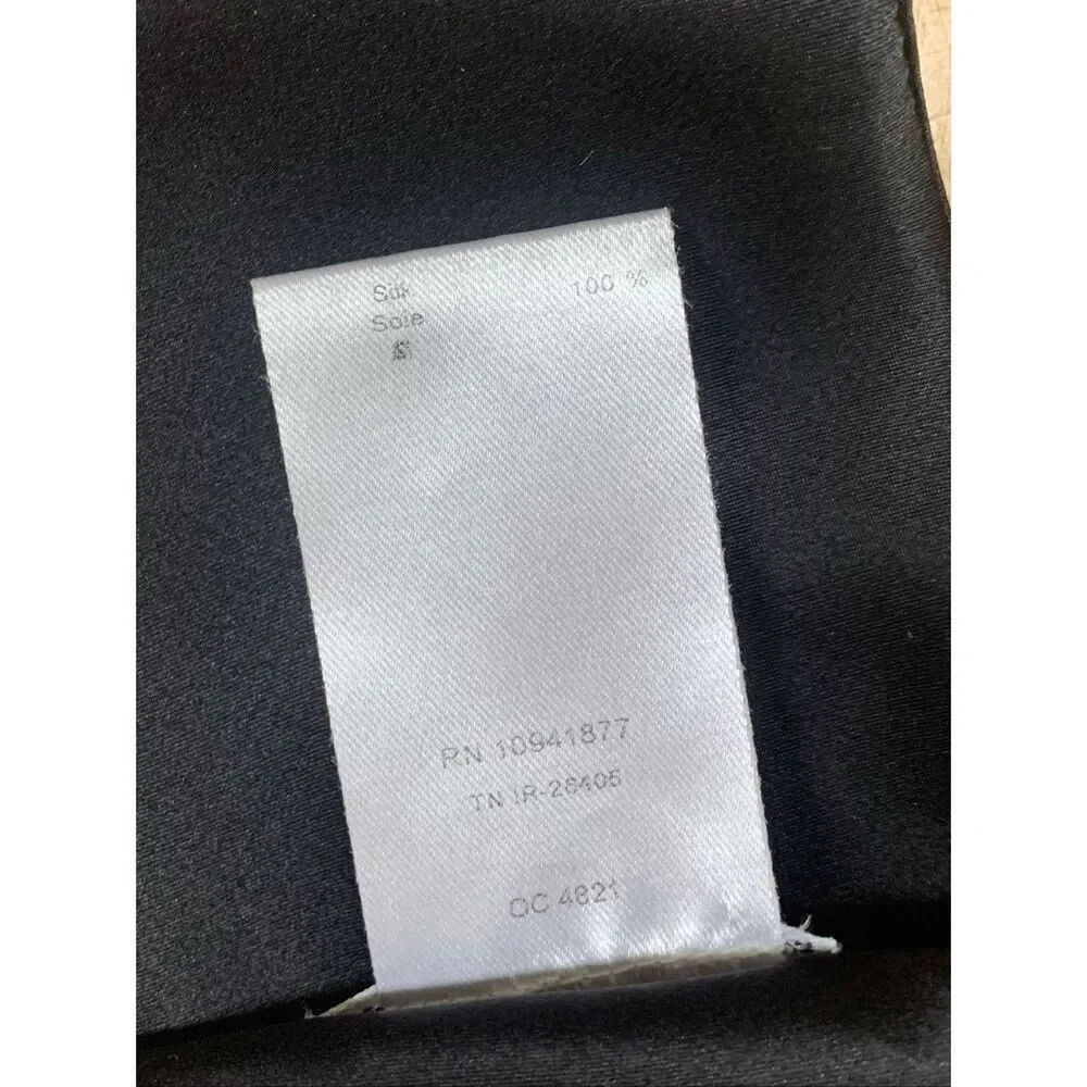 ANNE FONTAINE WINNIE black SILK clip on LAYERED NECK TIE